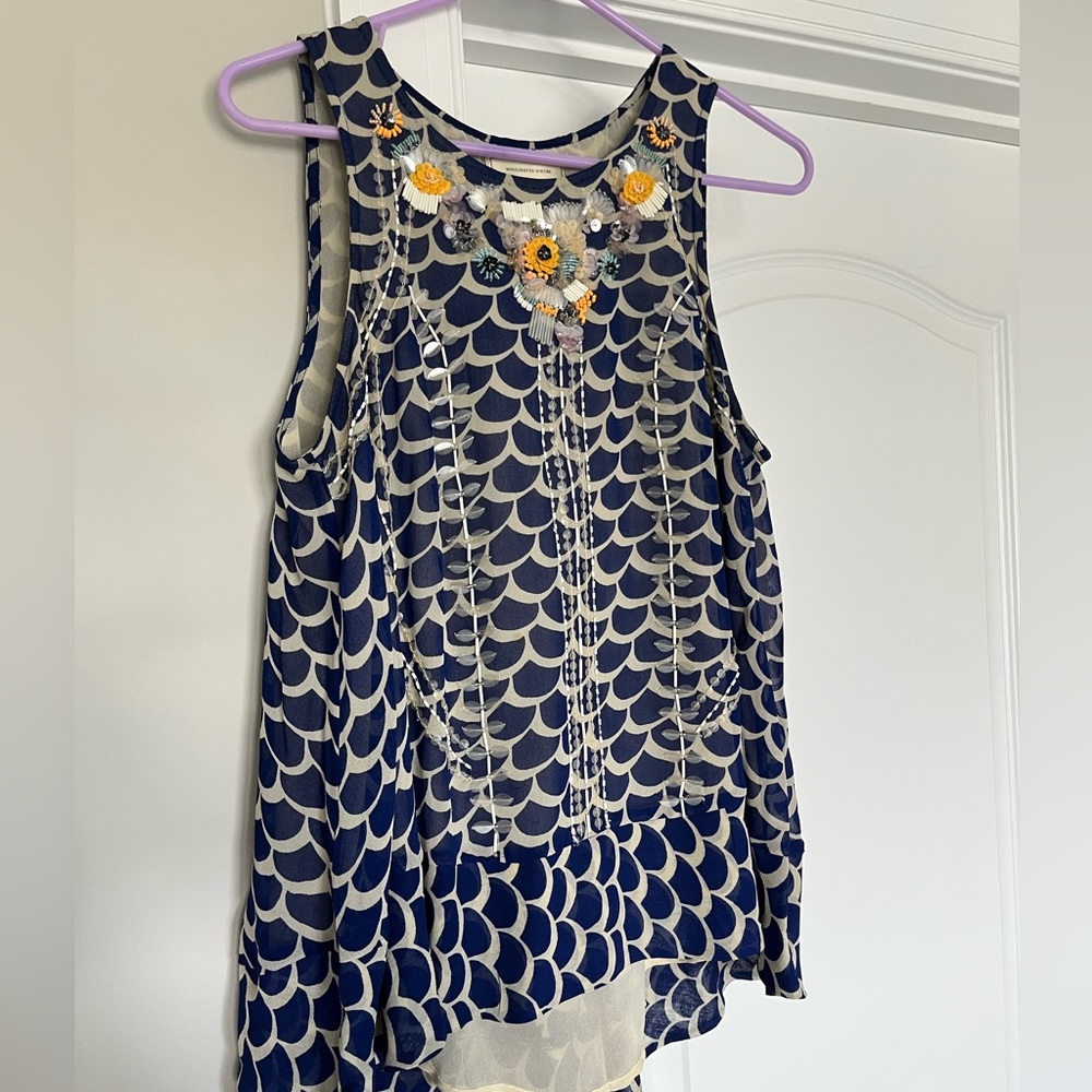 Anthropologie Sleeveless beaded top